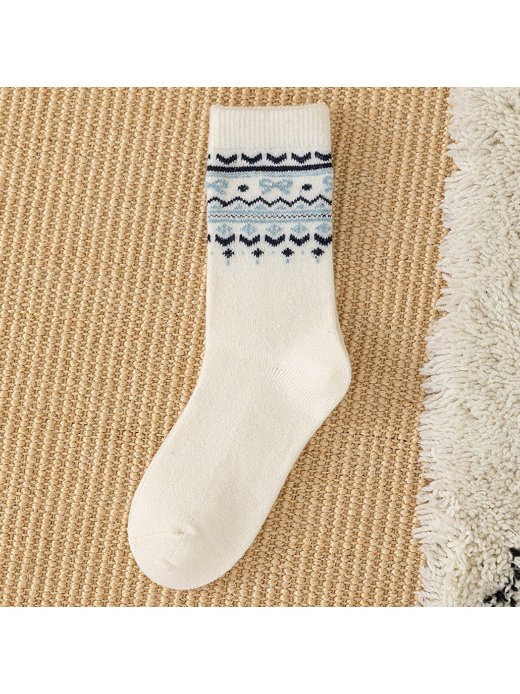 Rufia - Cozy Fair Isle Knit Crew Socks product image 7