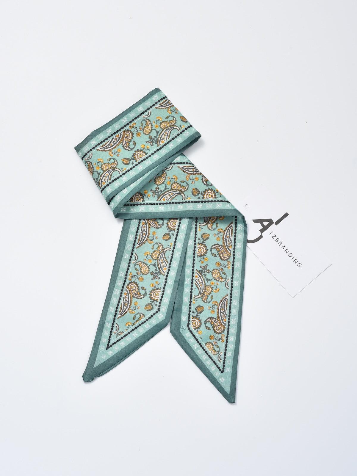 Scarvii - Delicate Paisley Skinny Scarf
