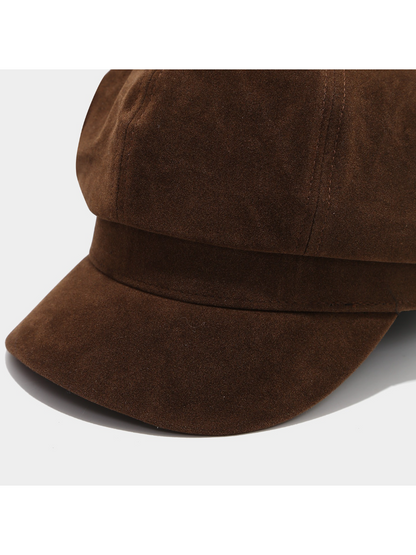 Haila - Vintage Metal Accent Newsboy Cap