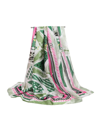 Scarvii - Border Polka Dot Printed Scarf