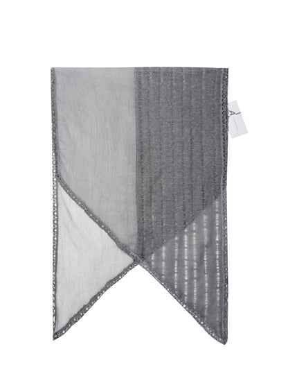 Scarvii - Vintage Bow Lace Trim Scarf