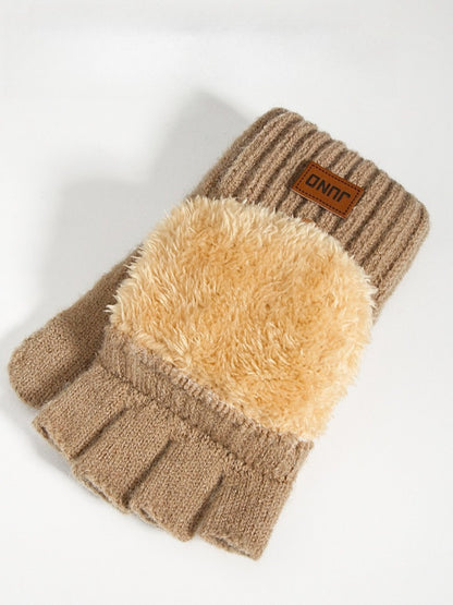 Gloving - Thickened Convertible Fingerless Gloves with Mitten Flaps