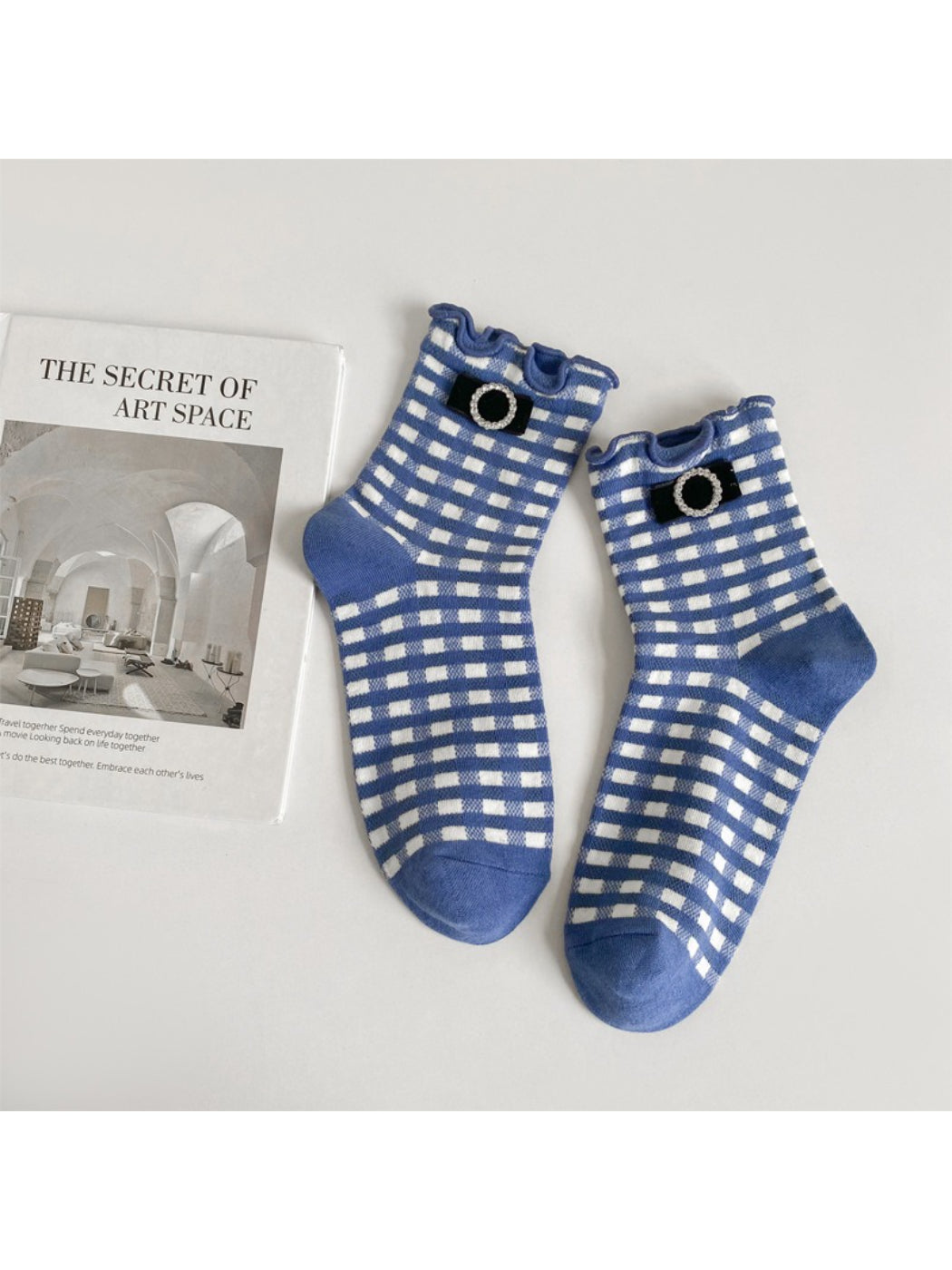 Rufia - Ruffle Blue Crew Socks product image 4