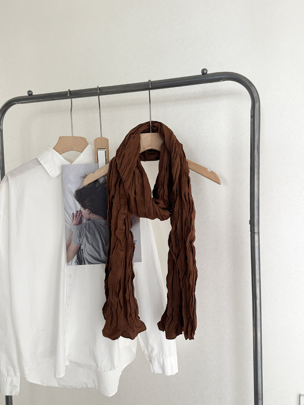 Scarvii - Crinkle Texture Long Scarf