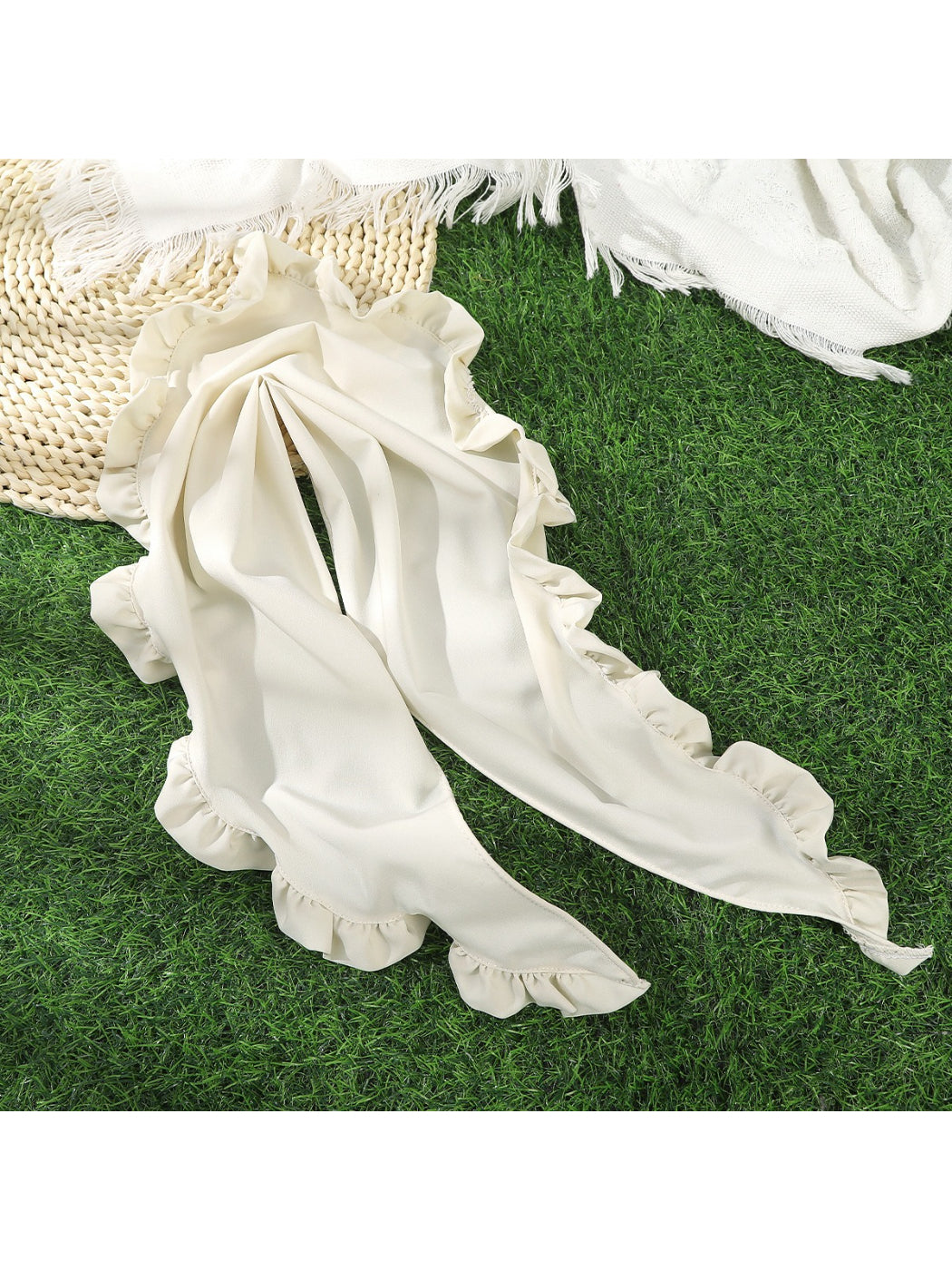 Scarvii Ruffle Edge Bandana Headband