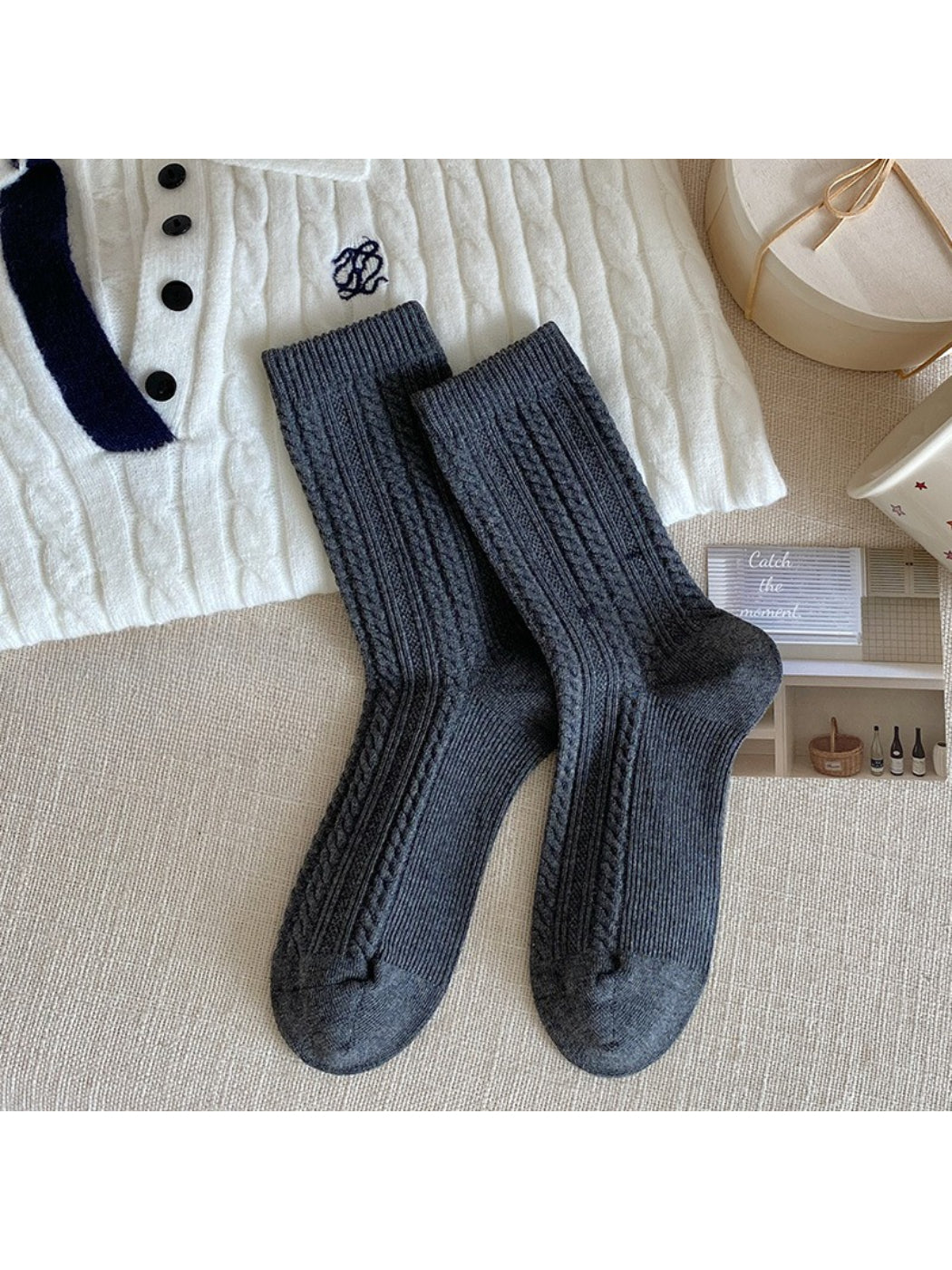 Rufia Textured Knit Crew Socks product image 9