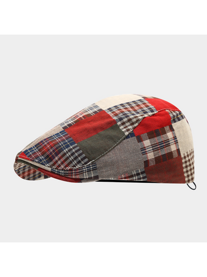Haila - Patchwork Plaid Newsboy Cap