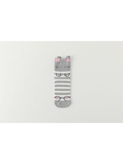 Rufia - Playful Kitty Faces Crew Socks