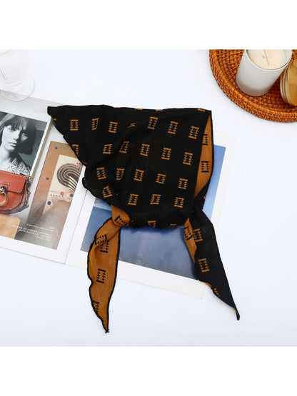 Scarvii - Geometric Print Lightweight Double Sided Bandana