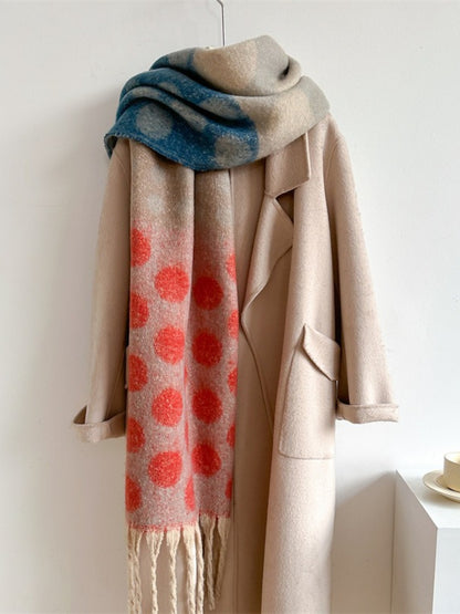 Scarvii - Bold Retro Polka Winter Scarf