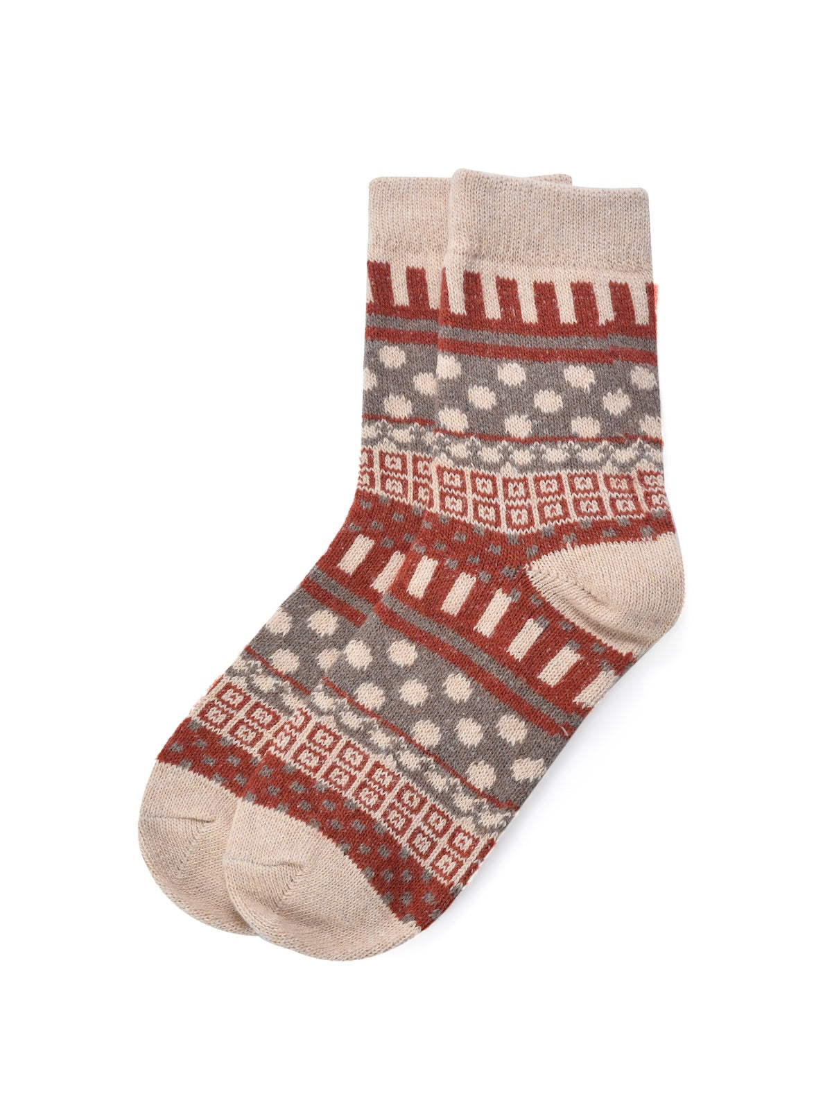 Rufia - 5 Pairs Bohemian Wool-Blend Socks Set