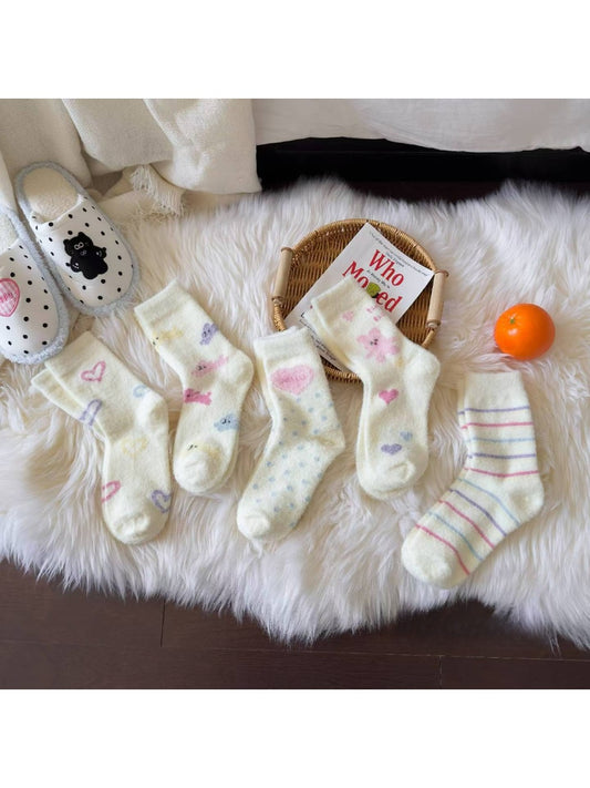 Rufia - Thicken Warm Socks with Cute Cartoon Pattern