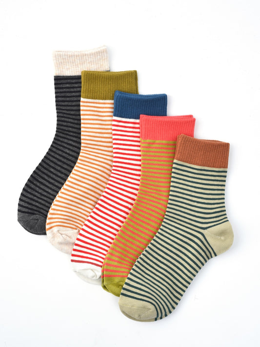 Rufia - Vibrant Striped Mid-Calf Socks