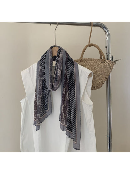 Scarvii - Plaid Crinkle Scarf