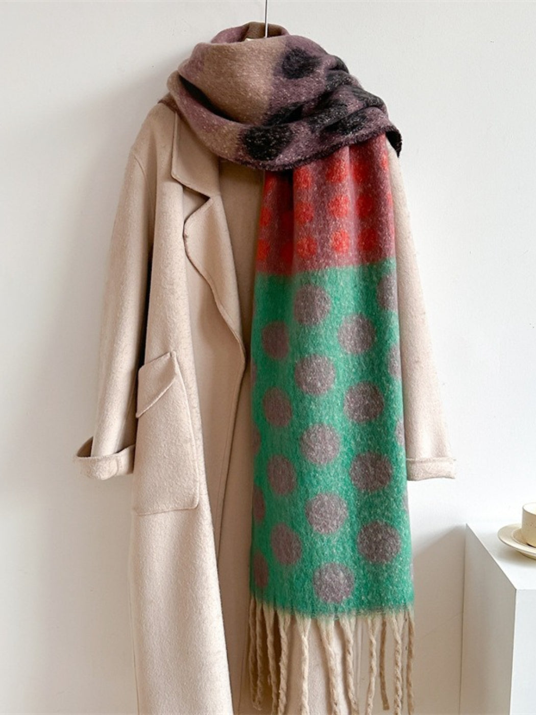 Scarvii - Bold Retro Polka Winter Scarf