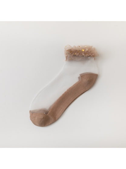 Rufia - Sheer Ruffle Trim Ankle Socks product image 6