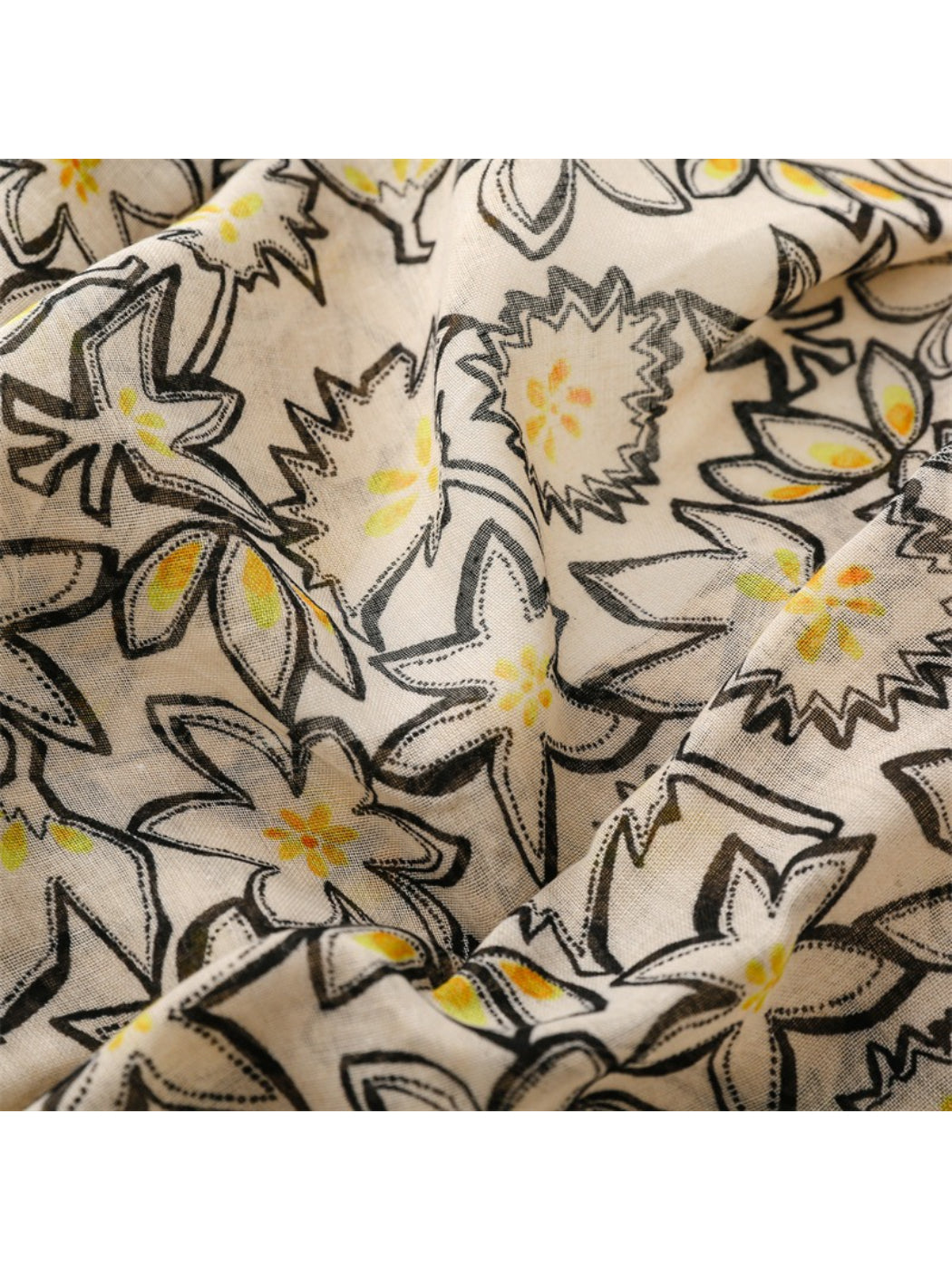 Scarvii - Sketch Floral Print Lightweight Scarf