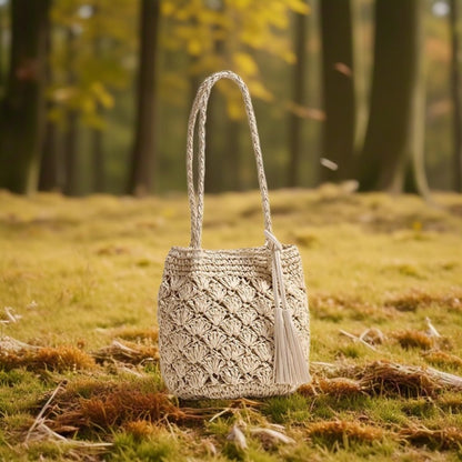 Cosbai - Soft 3 Piece Crochet Beach Bag