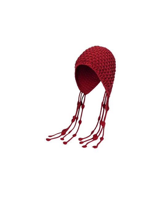 Haila – Solid Color Tassel Earflap Beanie