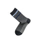 Rufia - Grey Classic Pattern Turn-Cuff Mid-Crew Socks