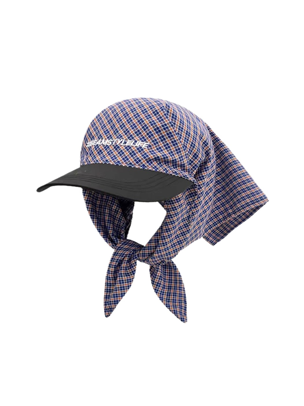Haila - Grid Pattern Scarf Cap