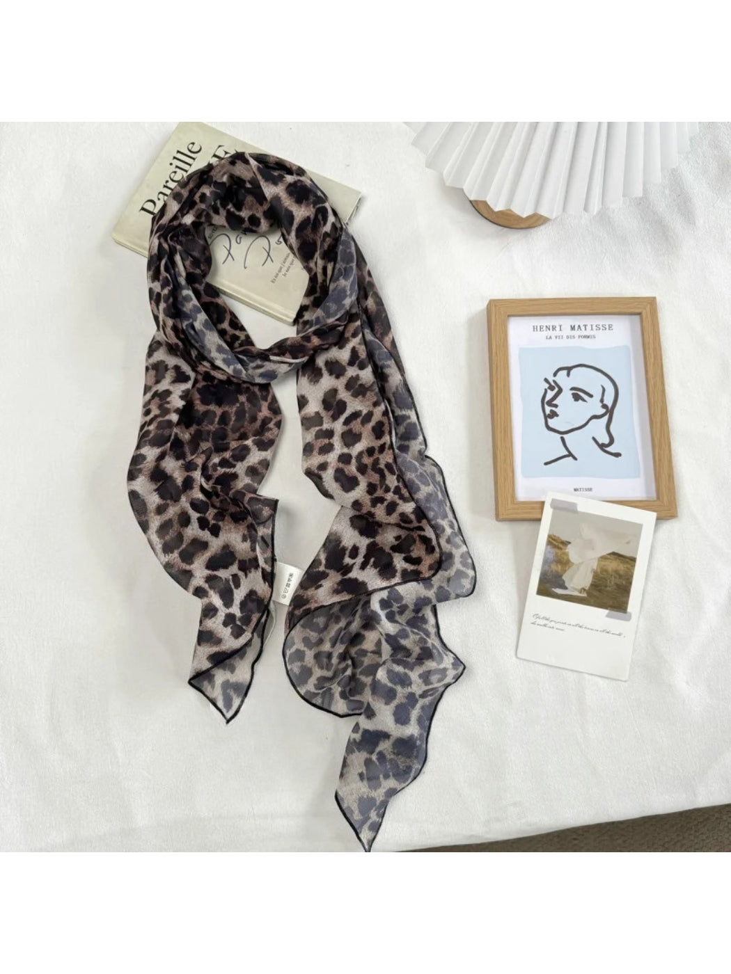 Scarvii - Vintage Pattern Sheer Print Scarf