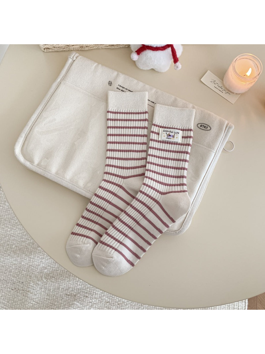 Rufia - Everyday Ribbed Stripe Crew Socks product image 5
