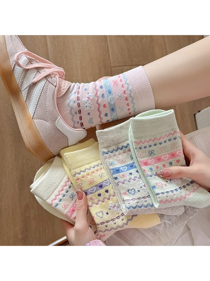 Rufia - Pastel Nordic Pattern Crew Socks product image 1