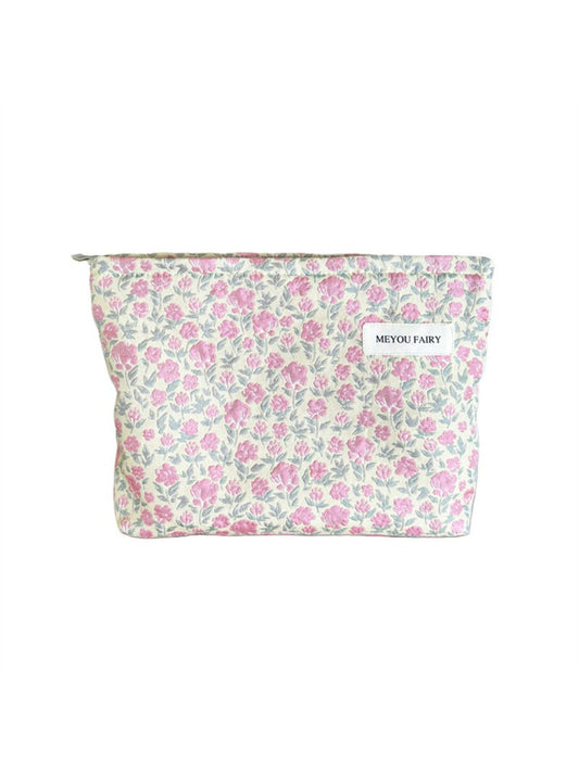 Cosbai Pink Ditsy Floral Cosmetic Bag product image