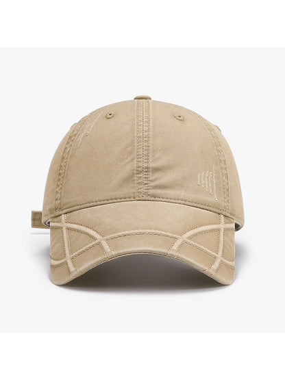 Haila - Round Crown Solid Color Baseball Cap