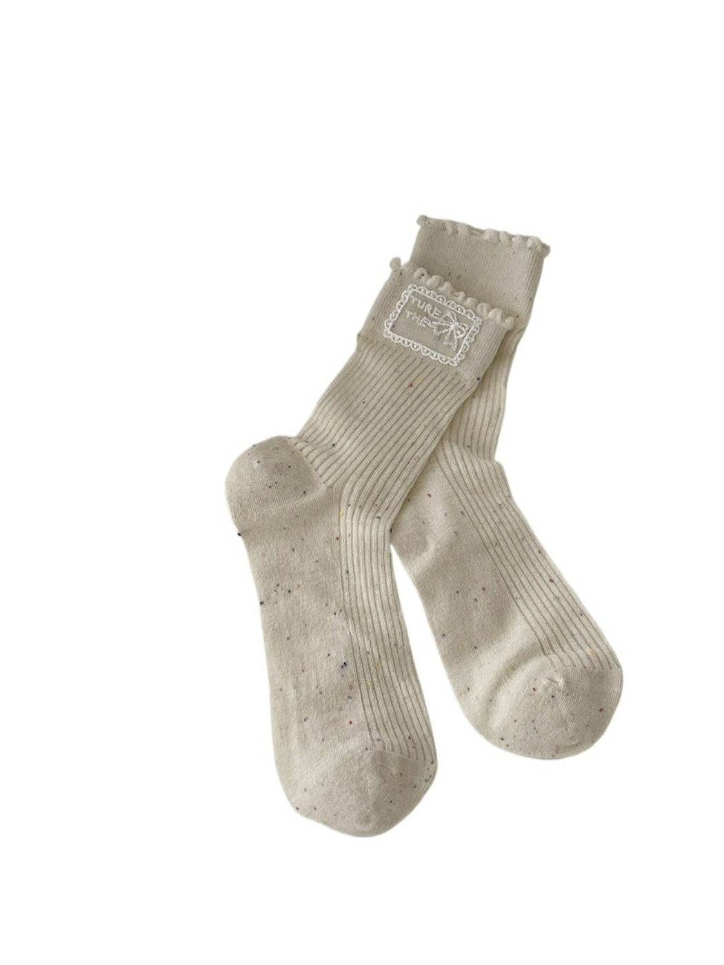 Rufia - Retro Simple Mid-Calf Socks - Sweet & Vintage