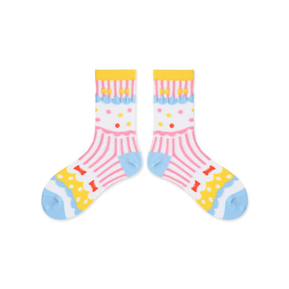 Rufia - Pastel Cartoon Socks - Breathable & Soft