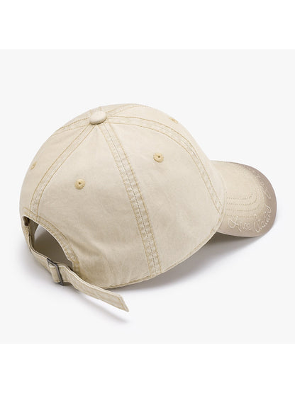 Haila - Embroidered Washed Curved Brim Baseball Cap