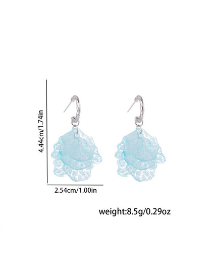 Earwish - Summer Fresh Petal Drop Earrings - Dainty & Elegant