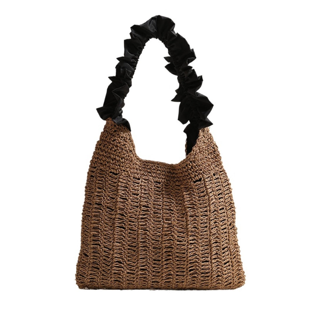 Cosbai - Ruffle Trim Crochet Sling Bag - Vintage & Chic