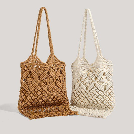 Cosbai - Boho Fringe Crochet Bag - Basic & Chic