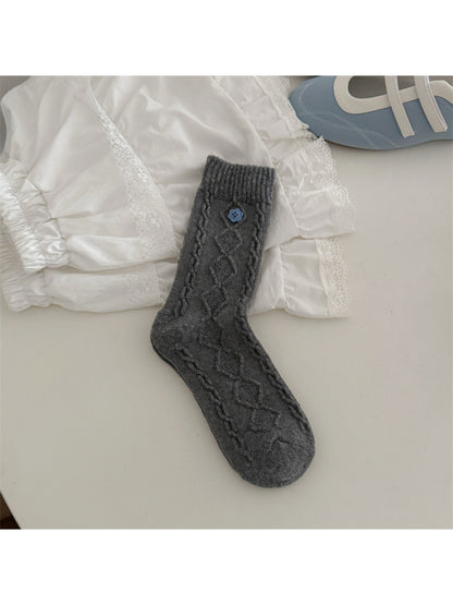 Rufia – Button Detail Textured Socks