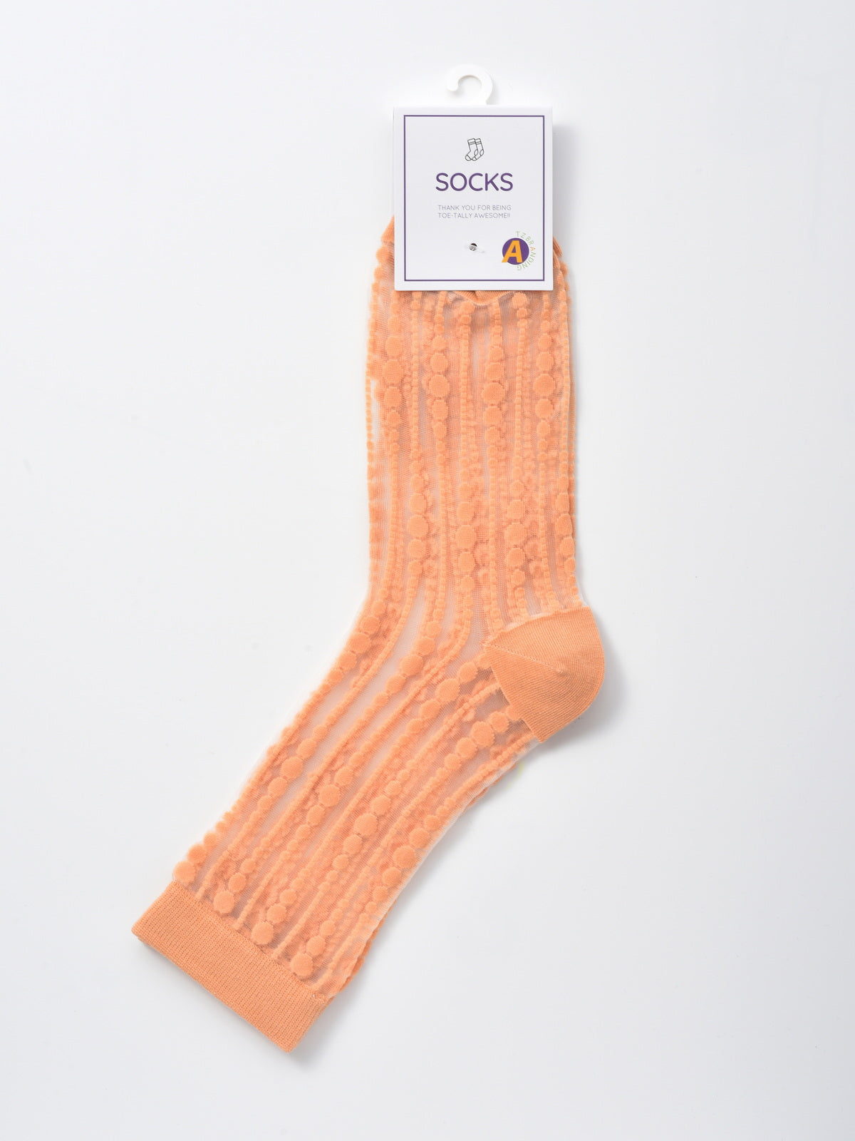Rufia - Polka Dot & Striped Sheer Crew Socks