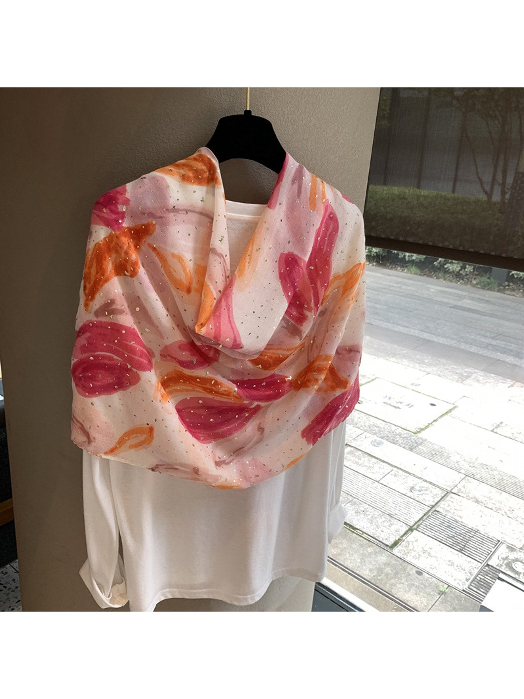 Scarvii - Painterly Floral Rectangular Wrap Scarf