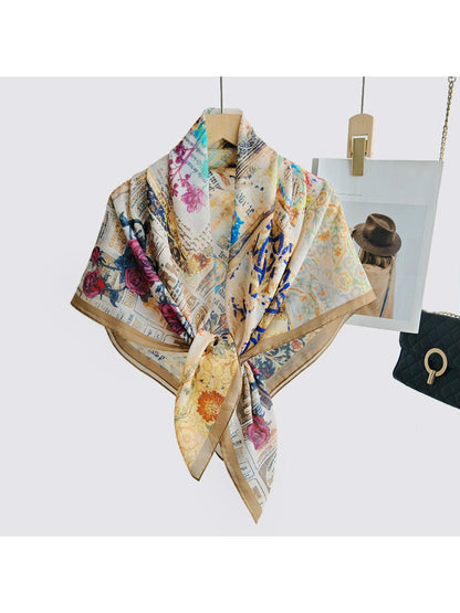 Scarvii Vintage Collage Square Scarf