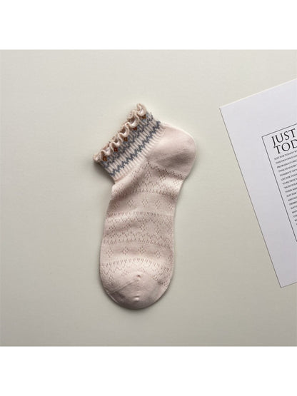 Rufia Lace Ruffle Mesh Low Cut Socks product image
