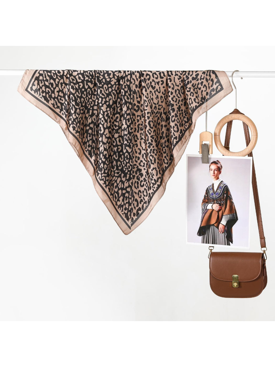 Scarvii - Wild Leopard Print Square Scarf