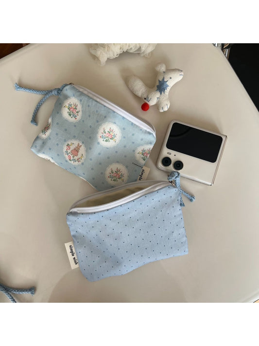 Cosbai - Classic Pattern Zip Pouch Bag