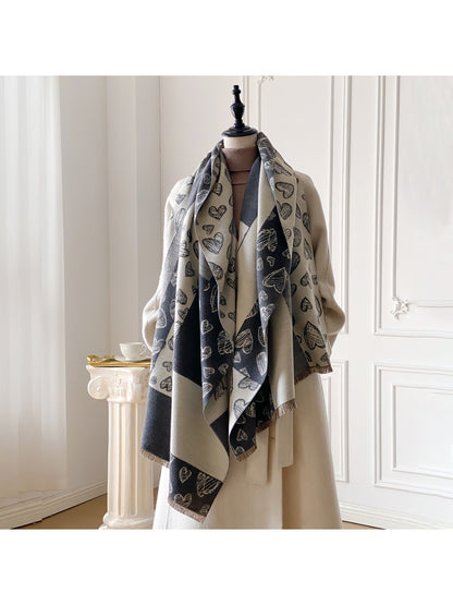 Scarvii – Romantic Heart Pattern Winter Scarf