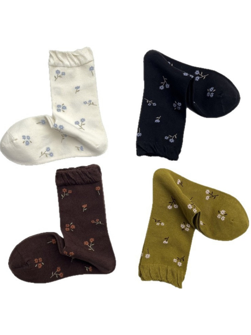 Rufia - Cute Floral Winter Sweet Socks - Soft & Warm