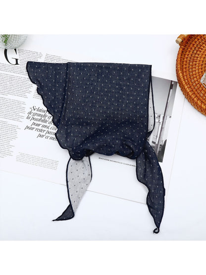 Scarvii - Dotted Scallop Edge Minimal Triangle Bandana
