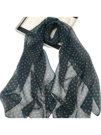 Scarvii - Vintage Polka Dot Lightweight Scarf - Fashion & Soft