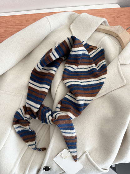 Scarvii - Striped Triangle Neck Scarf