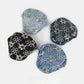 Side view of Haila floral sequin vintage newsboy cap showing detailed sequin pattern
