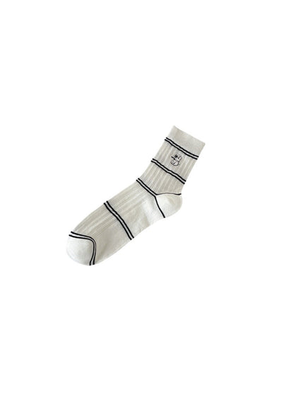 Rufia - Striped Animal Detail Crew Socks product image 7